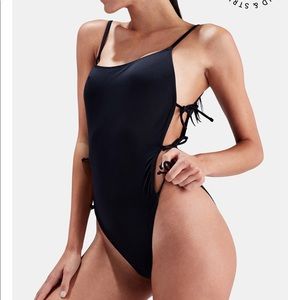 Solid & Striped red one piece